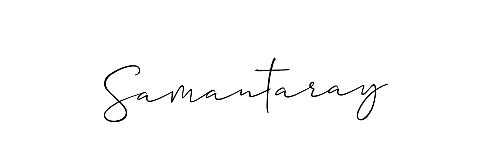 The best way (Allison_Script) to make a short signature is to pick only two or three words in your name. The name Samantaray include a total of six letters. For converting this name. Samantaray signature style 2 images and pictures png