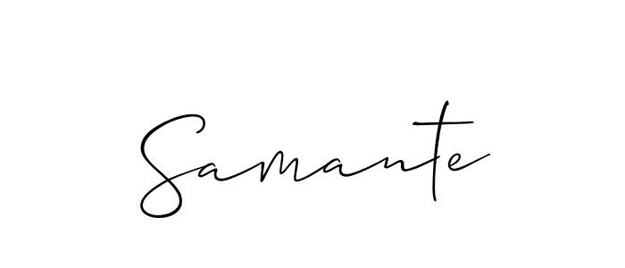 Also You can easily find your signature by using the search form. We will create Samante name handwritten signature images for you free of cost using Allison_Script sign style. Samante signature style 2 images and pictures png