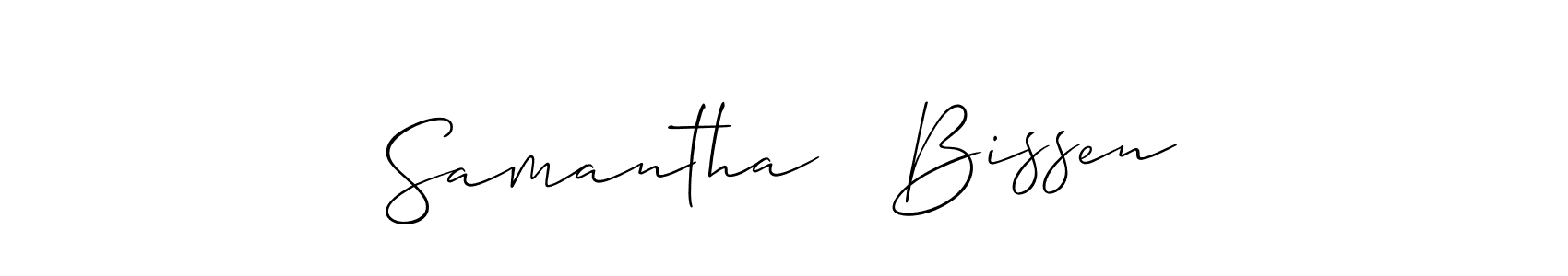 Make a beautiful signature design for name Samantha   Bissen. With this signature (Allison_Script) style, you can create a handwritten signature for free. Samantha   Bissen signature style 2 images and pictures png