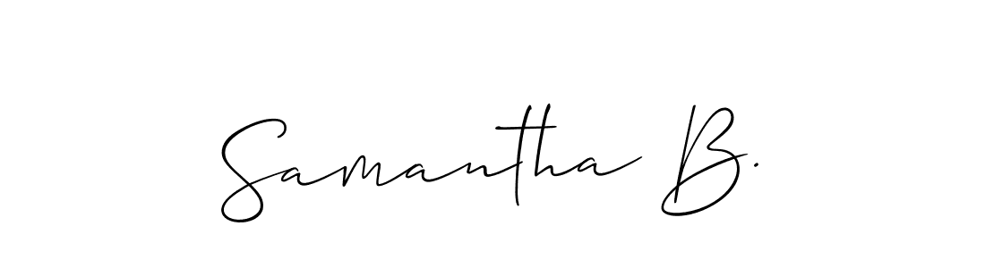 How to Draw Samantha B. signature style? Allison_Script is a latest design signature styles for name Samantha B.. Samantha B. signature style 2 images and pictures png