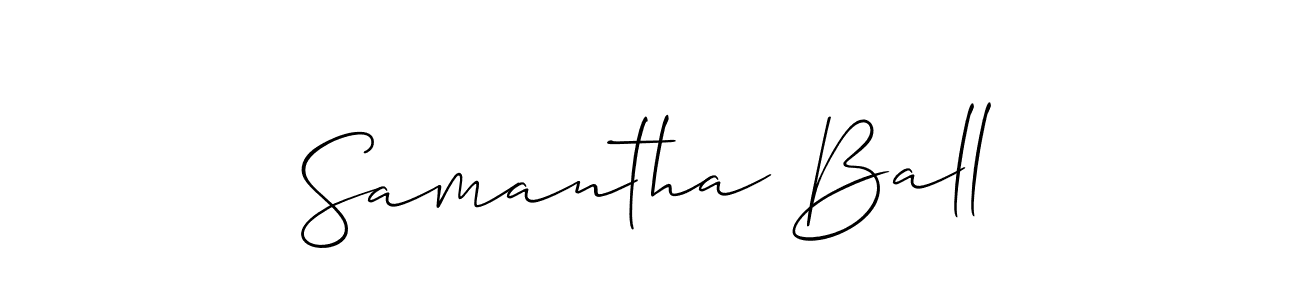 It looks lik you need a new signature style for name Samantha Ball. Design unique handwritten (Allison_Script) signature with our free signature maker in just a few clicks. Samantha Ball signature style 2 images and pictures png