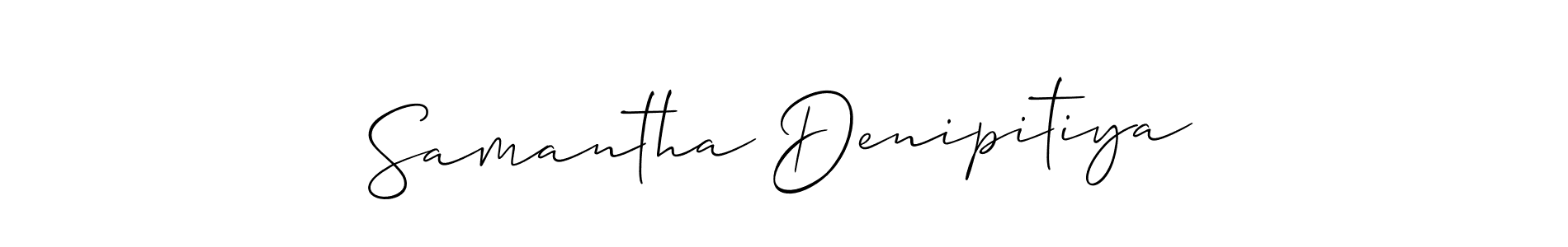 How to make Samantha Denipitiya signature? Allison_Script is a professional autograph style. Create handwritten signature for Samantha Denipitiya name. Samantha Denipitiya signature style 2 images and pictures png