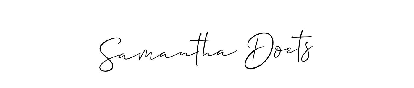 Make a beautiful signature design for name Samantha Doets. Use this online signature maker to create a handwritten signature for free. Samantha Doets signature style 2 images and pictures png