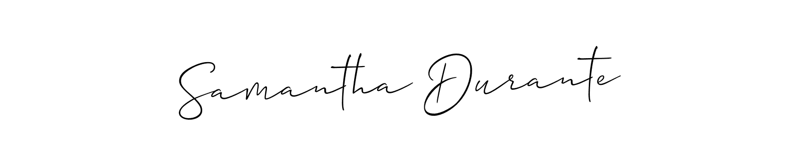 Use a signature maker to create a handwritten signature online. With this signature software, you can design (Allison_Script) your own signature for name Samantha Durante. Samantha Durante signature style 2 images and pictures png