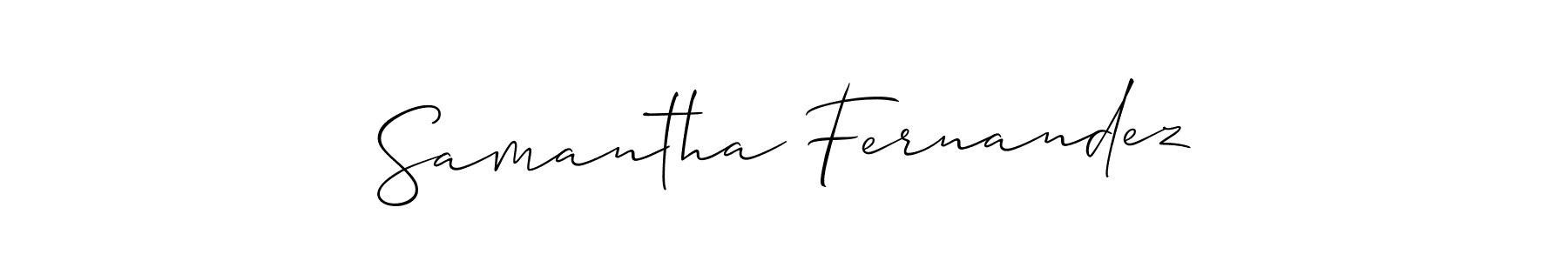 This is the best signature style for the Samantha Fernandez name. Also you like these signature font (Allison_Script). Mix name signature. Samantha Fernandez signature style 2 images and pictures png