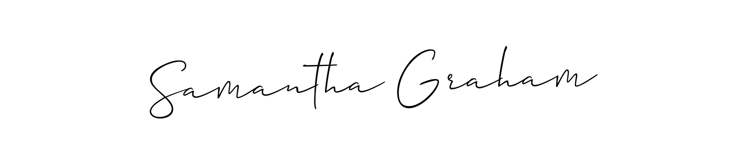 You should practise on your own different ways (Allison_Script) to write your name (Samantha Graham) in signature. don't let someone else do it for you. Samantha Graham signature style 2 images and pictures png