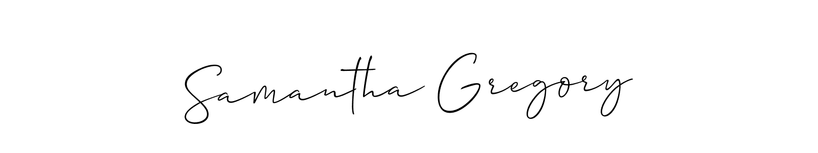 Also You can easily find your signature by using the search form. We will create Samantha Gregory name handwritten signature images for you free of cost using Allison_Script sign style. Samantha Gregory signature style 2 images and pictures png