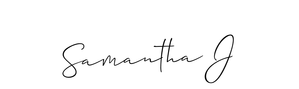 Samantha J stylish signature style. Best Handwritten Sign (Allison_Script) for my name. Handwritten Signature Collection Ideas for my name Samantha J. Samantha J signature style 2 images and pictures png