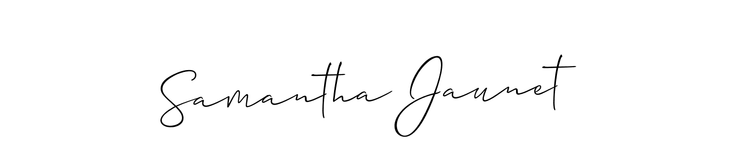 Create a beautiful signature design for name Samantha Jaunet. With this signature (Allison_Script) fonts, you can make a handwritten signature for free. Samantha Jaunet signature style 2 images and pictures png