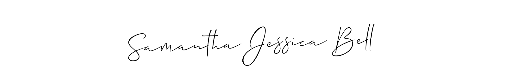 Create a beautiful signature design for name Samantha Jessica Bell. With this signature (Allison_Script) fonts, you can make a handwritten signature for free. Samantha Jessica Bell signature style 2 images and pictures png