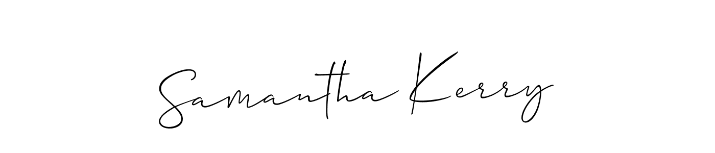 Similarly Allison_Script is the best handwritten signature design. Signature creator online .You can use it as an online autograph creator for name Samantha Kerry. Samantha Kerry signature style 2 images and pictures png