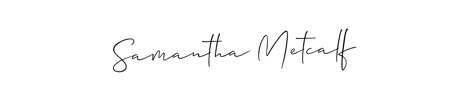 Make a beautiful signature design for name Samantha Metcalf. With this signature (Allison_Script) style, you can create a handwritten signature for free. Samantha Metcalf signature style 2 images and pictures png