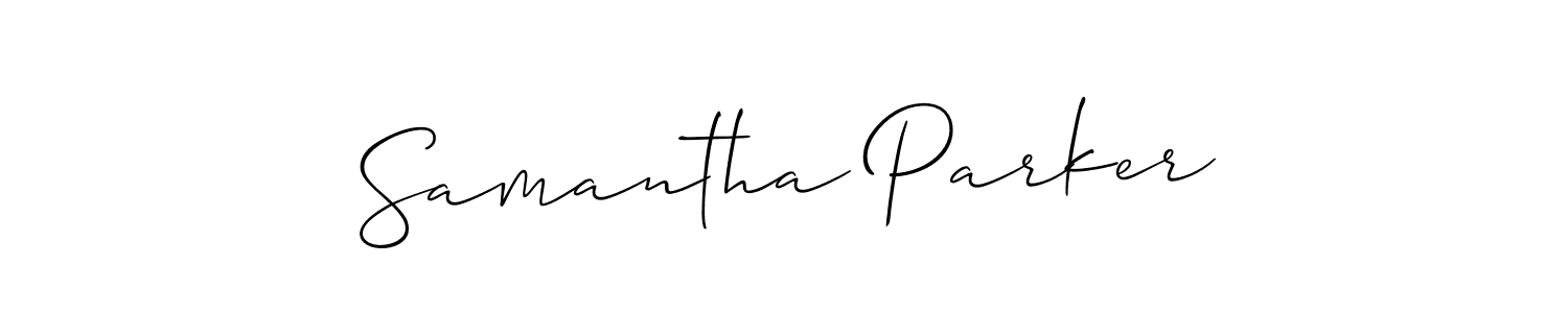Samantha Parker stylish signature style. Best Handwritten Sign (Allison_Script) for my name. Handwritten Signature Collection Ideas for my name Samantha Parker. Samantha Parker signature style 2 images and pictures png