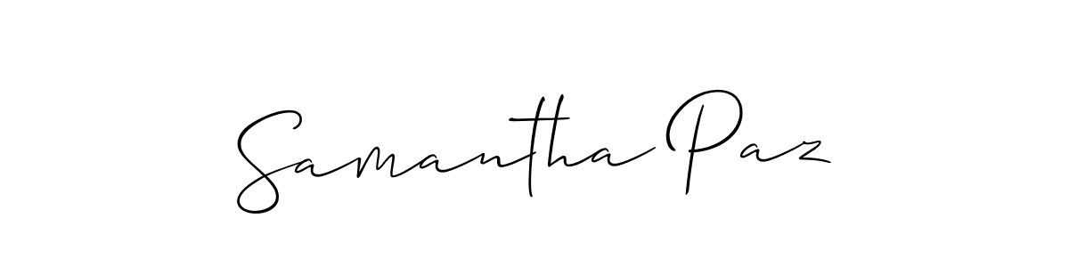 How to make Samantha Paz signature? Allison_Script is a professional autograph style. Create handwritten signature for Samantha Paz name. Samantha Paz signature style 2 images and pictures png
