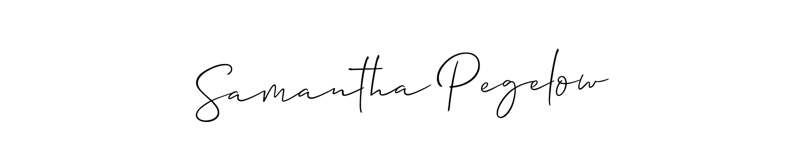 Design your own signature with our free online signature maker. With this signature software, you can create a handwritten (Allison_Script) signature for name Samantha Pegelow. Samantha Pegelow signature style 2 images and pictures png