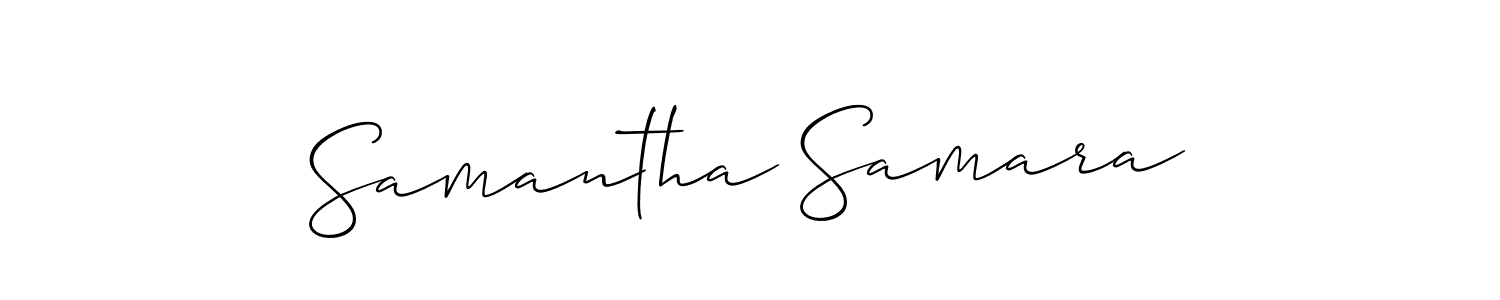 You should practise on your own different ways (Allison_Script) to write your name (Samantha Samara) in signature. don't let someone else do it for you. Samantha Samara signature style 2 images and pictures png