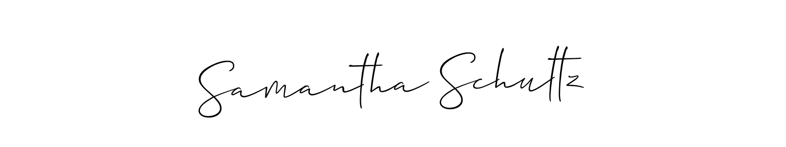 The best way (Allison_Script) to make a short signature is to pick only two or three words in your name. The name Samantha Schultz include a total of six letters. For converting this name. Samantha Schultz signature style 2 images and pictures png