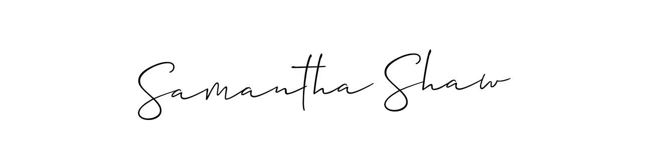 Use a signature maker to create a handwritten signature online. With this signature software, you can design (Allison_Script) your own signature for name Samantha Shaw. Samantha Shaw signature style 2 images and pictures png