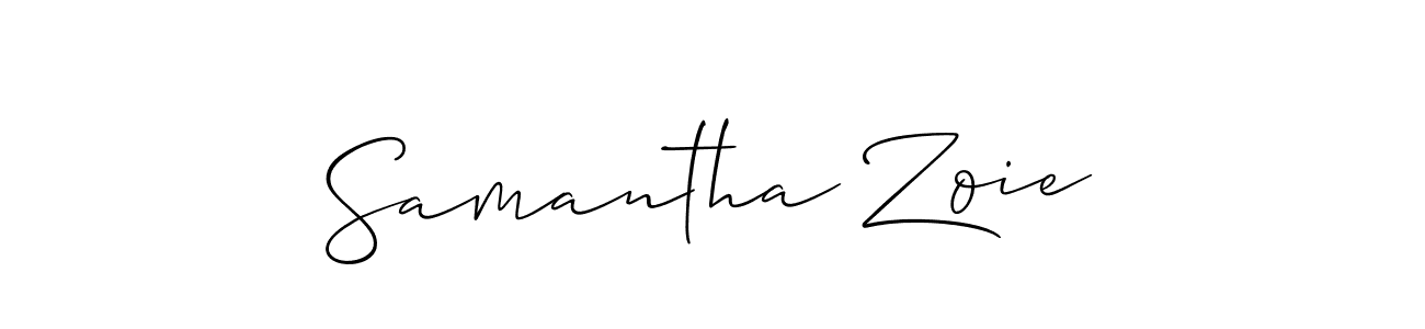 Samantha Zoie stylish signature style. Best Handwritten Sign (Allison_Script) for my name. Handwritten Signature Collection Ideas for my name Samantha Zoie. Samantha Zoie signature style 2 images and pictures png