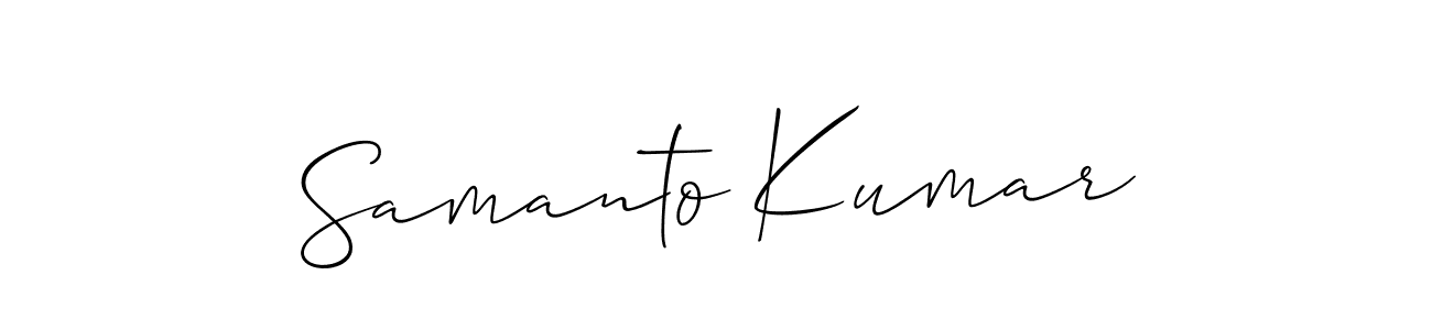 It looks lik you need a new signature style for name Samanto Kumar. Design unique handwritten (Allison_Script) signature with our free signature maker in just a few clicks. Samanto Kumar signature style 2 images and pictures png