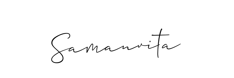 It looks lik you need a new signature style for name Samanvita. Design unique handwritten (Allison_Script) signature with our free signature maker in just a few clicks. Samanvita signature style 2 images and pictures png