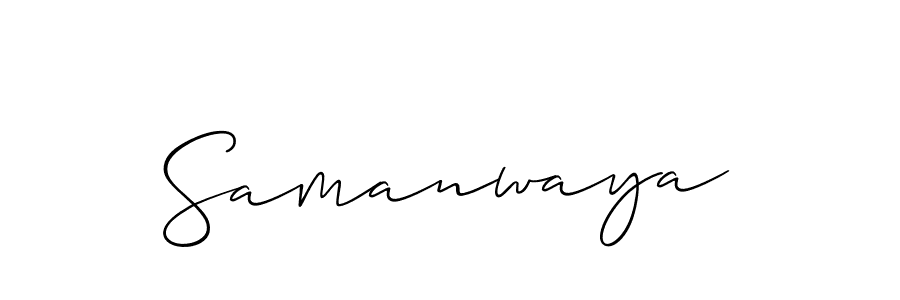 Best and Professional Signature Style for Samanwaya. Allison_Script Best Signature Style Collection. Samanwaya signature style 2 images and pictures png