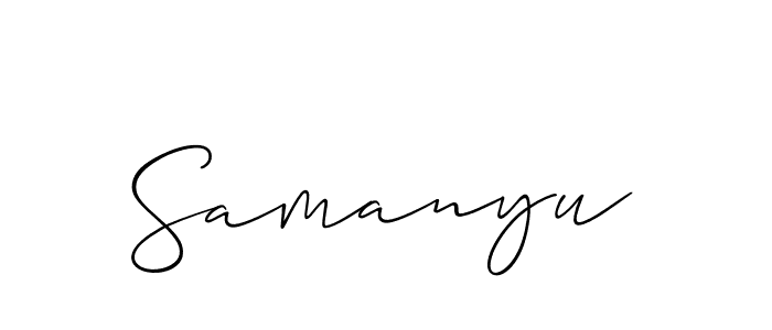 How to make Samanyu name signature. Use Allison_Script style for creating short signs online. This is the latest handwritten sign. Samanyu signature style 2 images and pictures png