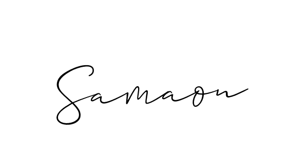 How to make Samaon name signature. Use Allison_Script style for creating short signs online. This is the latest handwritten sign. Samaon signature style 2 images and pictures png