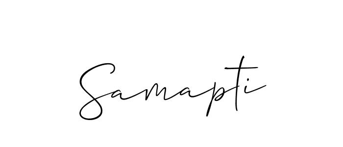 Also You can easily find your signature by using the search form. We will create Samapti name handwritten signature images for you free of cost using Allison_Script sign style. Samapti signature style 2 images and pictures png