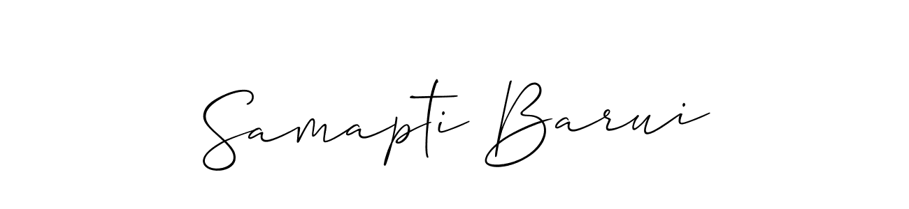 if you are searching for the best signature style for your name Samapti Barui. so please give up your signature search. here we have designed multiple signature styles  using Allison_Script. Samapti Barui signature style 2 images and pictures png