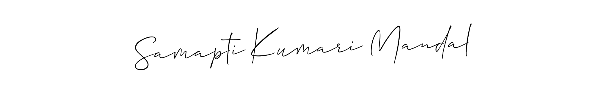 Use a signature maker to create a handwritten signature online. With this signature software, you can design (Allison_Script) your own signature for name Samapti Kumari Mandal. Samapti Kumari Mandal signature style 2 images and pictures png