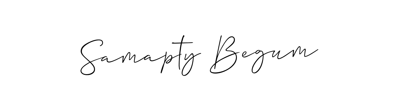 How to make Samapty Begum signature? Allison_Script is a professional autograph style. Create handwritten signature for Samapty Begum name. Samapty Begum signature style 2 images and pictures png