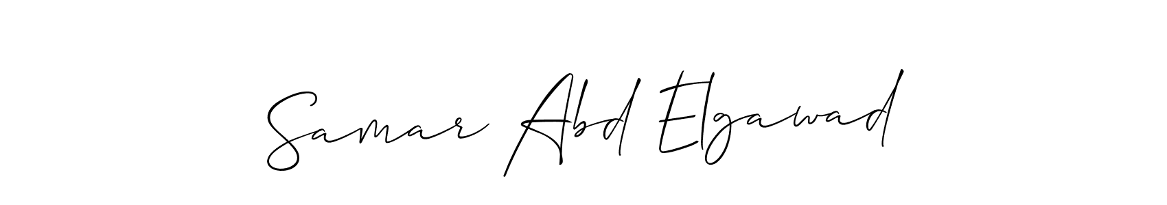 Create a beautiful signature design for name Samar Abd Elgawad. With this signature (Allison_Script) fonts, you can make a handwritten signature for free. Samar Abd Elgawad signature style 2 images and pictures png