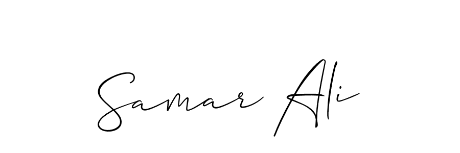 It looks lik you need a new signature style for name Samar Ali. Design unique handwritten (Allison_Script) signature with our free signature maker in just a few clicks. Samar Ali signature style 2 images and pictures png