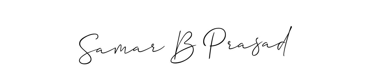 How to make Samar B Prasad signature? Allison_Script is a professional autograph style. Create handwritten signature for Samar B Prasad name. Samar B Prasad signature style 2 images and pictures png