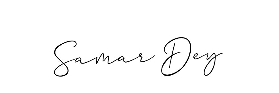 How to Draw Samar Dey signature style? Allison_Script is a latest design signature styles for name Samar Dey. Samar Dey signature style 2 images and pictures png