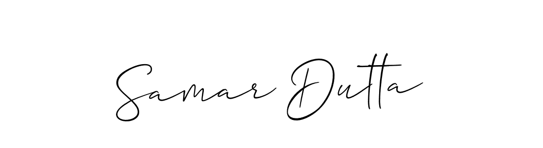 Samar Dutta stylish signature style. Best Handwritten Sign (Allison_Script) for my name. Handwritten Signature Collection Ideas for my name Samar Dutta. Samar Dutta signature style 2 images and pictures png