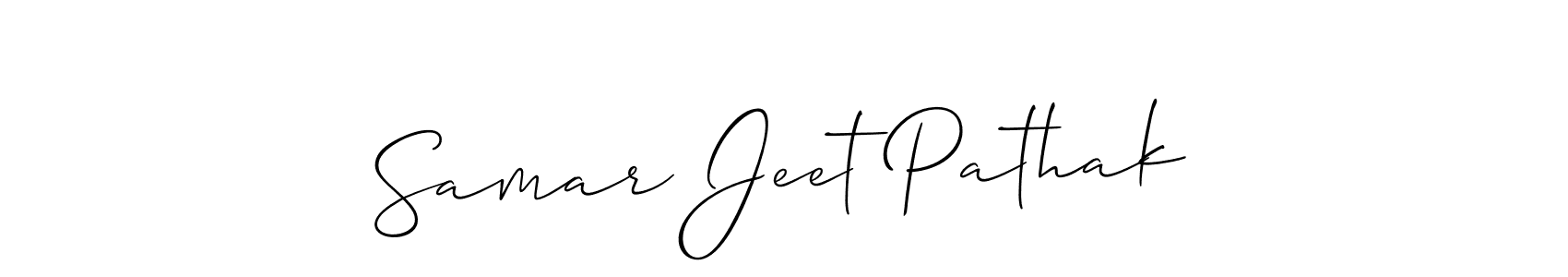 Make a short Samar Jeet Pathak signature style. Manage your documents anywhere anytime using Allison_Script. Create and add eSignatures, submit forms, share and send files easily. Samar Jeet Pathak signature style 2 images and pictures png