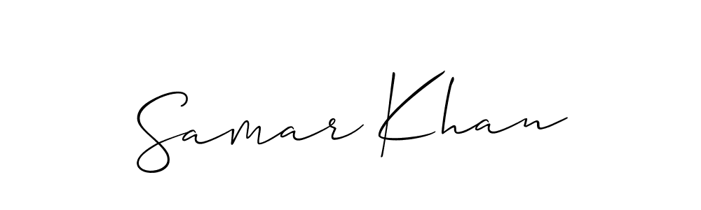 Samar Khan stylish signature style. Best Handwritten Sign (Allison_Script) for my name. Handwritten Signature Collection Ideas for my name Samar Khan. Samar Khan signature style 2 images and pictures png