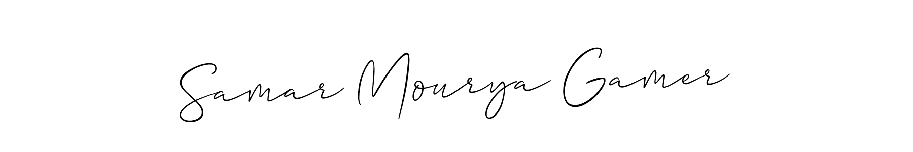 if you are searching for the best signature style for your name Samar Mourya Gamer. so please give up your signature search. here we have designed multiple signature styles  using Allison_Script. Samar Mourya Gamer signature style 2 images and pictures png