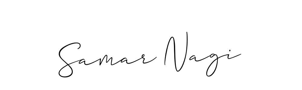 Make a short Samar Nagi signature style. Manage your documents anywhere anytime using Allison_Script. Create and add eSignatures, submit forms, share and send files easily. Samar Nagi signature style 2 images and pictures png