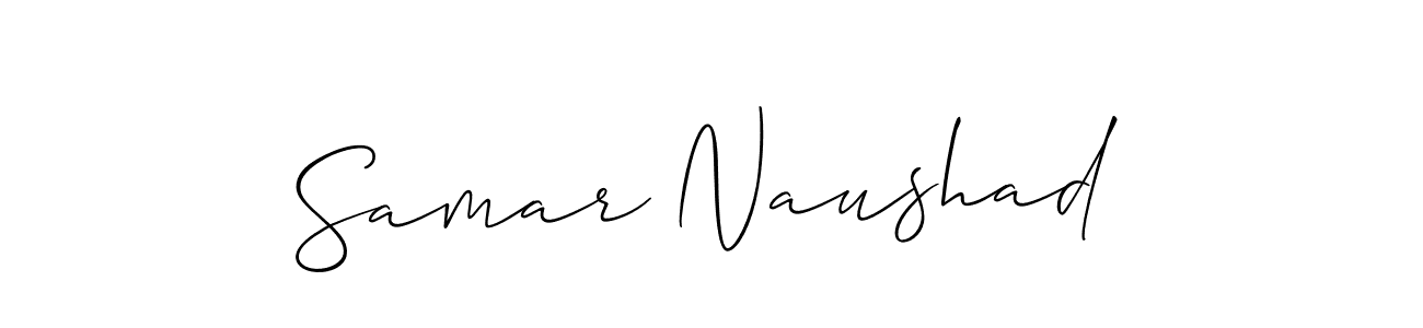 How to make Samar Naushad signature? Allison_Script is a professional autograph style. Create handwritten signature for Samar Naushad name. Samar Naushad signature style 2 images and pictures png