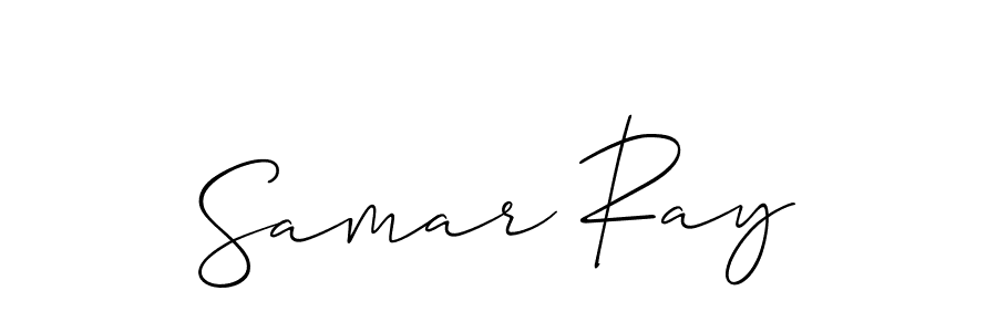 Similarly Allison_Script is the best handwritten signature design. Signature creator online .You can use it as an online autograph creator for name Samar Ray. Samar Ray signature style 2 images and pictures png