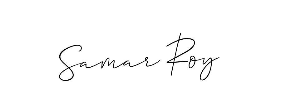You should practise on your own different ways (Allison_Script) to write your name (Samar Roy) in signature. don't let someone else do it for you. Samar Roy signature style 2 images and pictures png