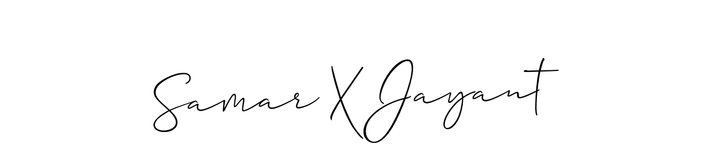 Once you've used our free online signature maker to create your best signature Allison_Script style, it's time to enjoy all of the benefits that Samar X Jayant name signing documents. Samar X Jayant signature style 2 images and pictures png