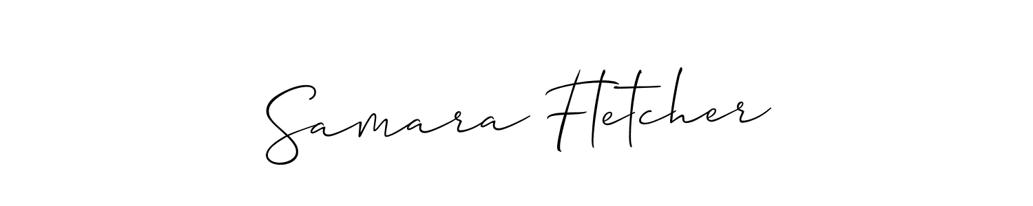 if you are searching for the best signature style for your name Samara Fletcher. so please give up your signature search. here we have designed multiple signature styles  using Allison_Script. Samara Fletcher signature style 2 images and pictures png