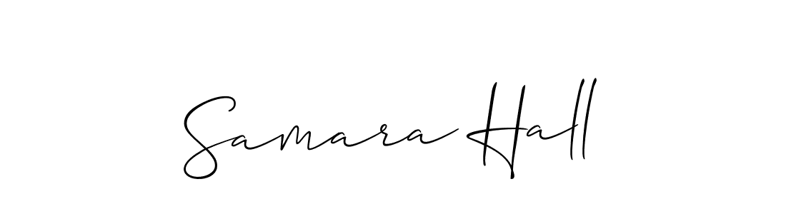 Use a signature maker to create a handwritten signature online. With this signature software, you can design (Allison_Script) your own signature for name Samara Hall. Samara Hall signature style 2 images and pictures png