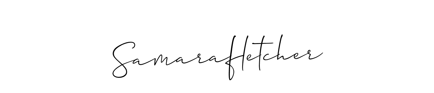 How to make Samarafletcher signature? Allison_Script is a professional autograph style. Create handwritten signature for Samarafletcher name. Samarafletcher signature style 2 images and pictures png