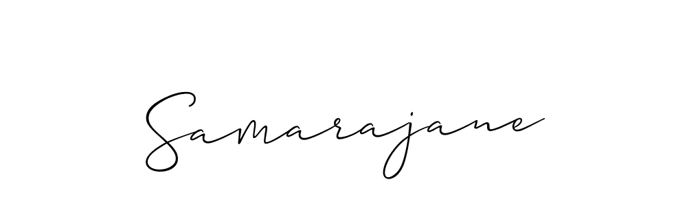 The best way (Allison_Script) to make a short signature is to pick only two or three words in your name. The name Samarajane include a total of six letters. For converting this name. Samarajane signature style 2 images and pictures png