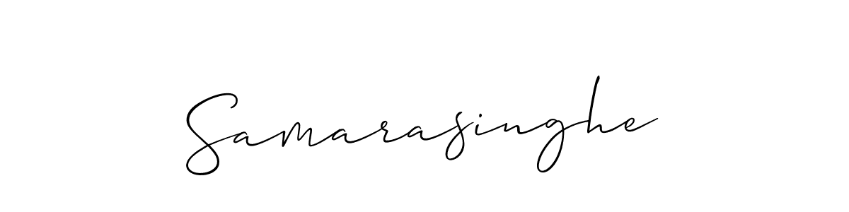 Samarasinghe stylish signature style. Best Handwritten Sign (Allison_Script) for my name. Handwritten Signature Collection Ideas for my name Samarasinghe. Samarasinghe signature style 2 images and pictures png